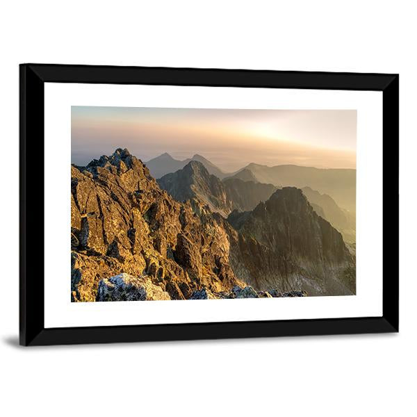 View From Aries Rohy Peak In Slovakia Canvas Wall Art-3 Horizontal-Gallery Wrap-25" x 16"-Tiaracle