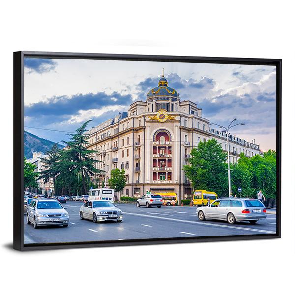 View From Baratashvili Bridge Canvas Wall Art-3 Horizontal-Gallery Wrap-25" x 16"-Tiaracle