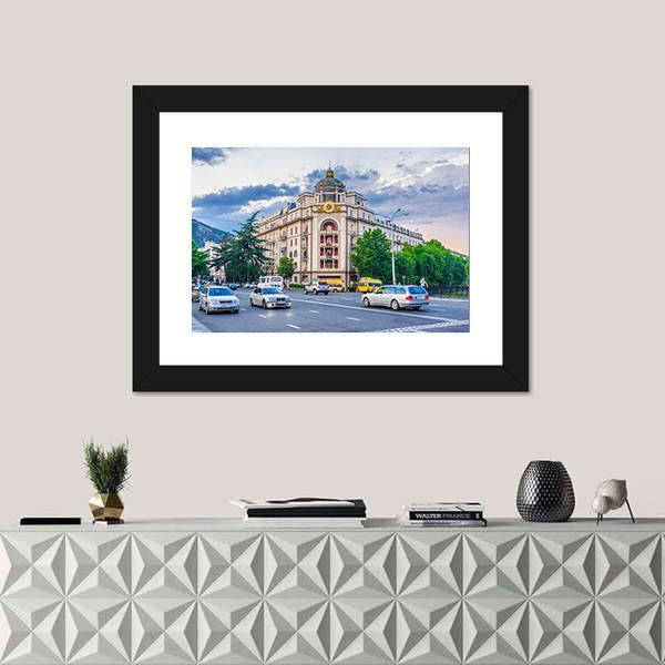 View From Baratashvili Bridge Canvas Wall Art-3 Horizontal-Gallery Wrap-25" x 16"-Tiaracle