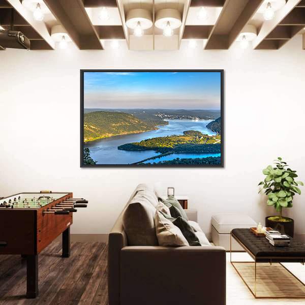 View From Bear Mountain Canvas Wall Art-3 Horizontal-Gallery Wrap-25" x 16"-Tiaracle