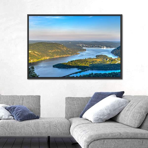 View From Bear Mountain Canvas Wall Art-3 Horizontal-Gallery Wrap-25" x 16"-Tiaracle