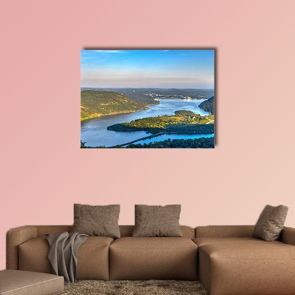 View From Bear Mountain Canvas Wall Art-5 Star-Gallery Wrap-62" x 32"-Tiaracle