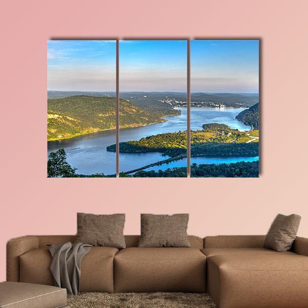 View From Bear Mountain Canvas Wall Art-3 Horizontal-Gallery Wrap-37" x 24"-Tiaracle
