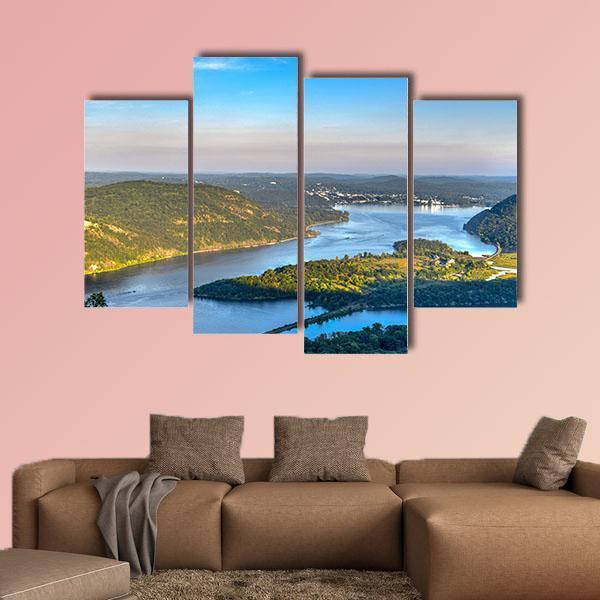 View From Bear Mountain Canvas Wall Art-4 Pop-Gallery Wrap-50" x 32"-Tiaracle