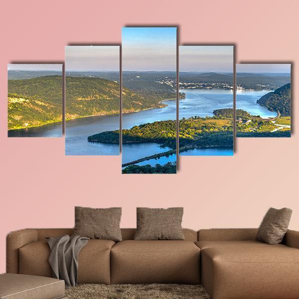 View From Bear Mountain Canvas Wall Art-5 Star-Gallery Wrap-62" x 32"-Tiaracle