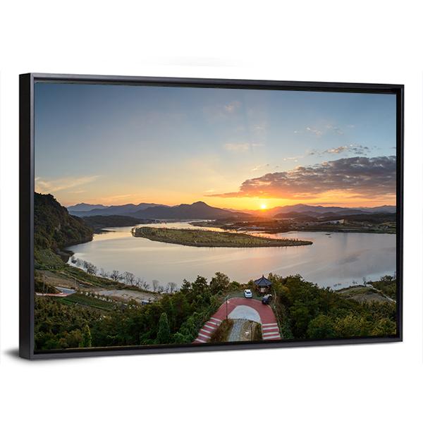 View From Hak Observatory In Korea Canvas Wall Art-3 Horizontal-Gallery Wrap-25" x 16"-Tiaracle