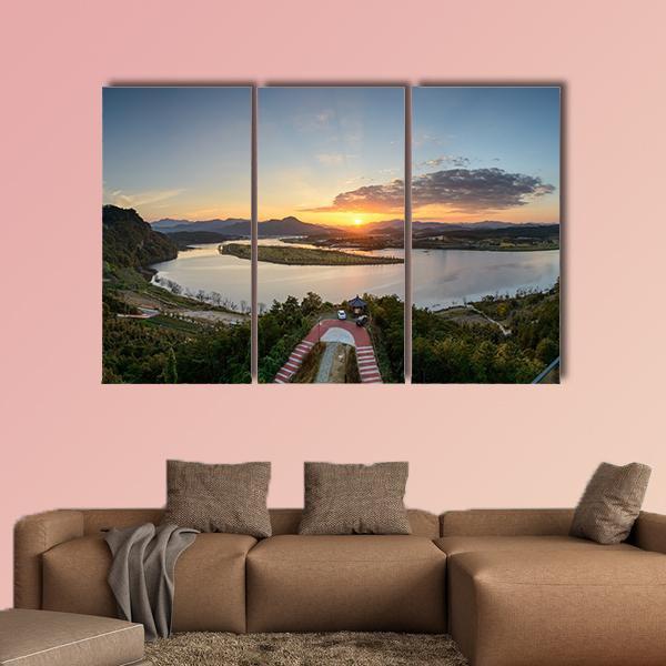 View From Hak Observatory In Korea Canvas Wall Art-3 Horizontal-Gallery Wrap-25" x 16"-Tiaracle
