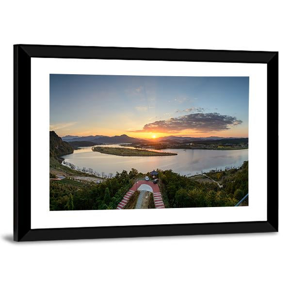View From Hak Observatory In Korea Panoramic Canvas Wall Art-1 Piece-36" x 12"-Tiaracle