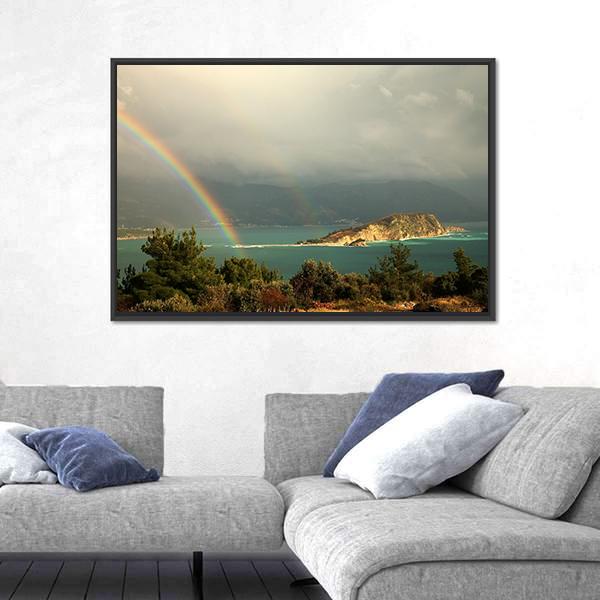 View From Hills Near Budva Panoramic Canvas Wall Art-1 Piece-36" x 12"-Tiaracle