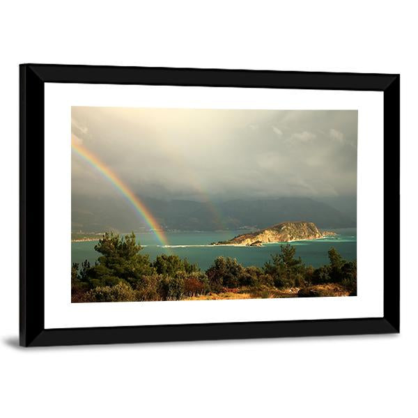 View From Hills Near Budva Panoramic Canvas Wall Art-1 Piece-36" x 12"-Tiaracle