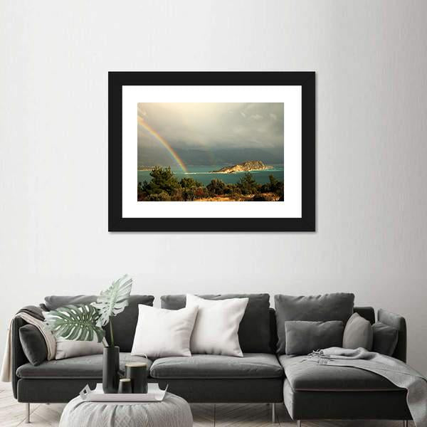 View From Hills Near Budva Panoramic Canvas Wall Art-1 Piece-36" x 12"-Tiaracle