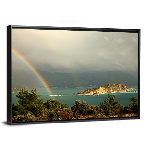 View From Hills Near Budva Panoramic Canvas Wall Art-1 Piece-36" x 12"-Tiaracle
