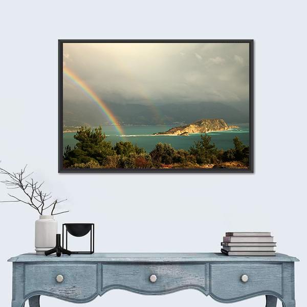 View From Hills Near Budva Panoramic Canvas Wall Art-1 Piece-36" x 12"-Tiaracle