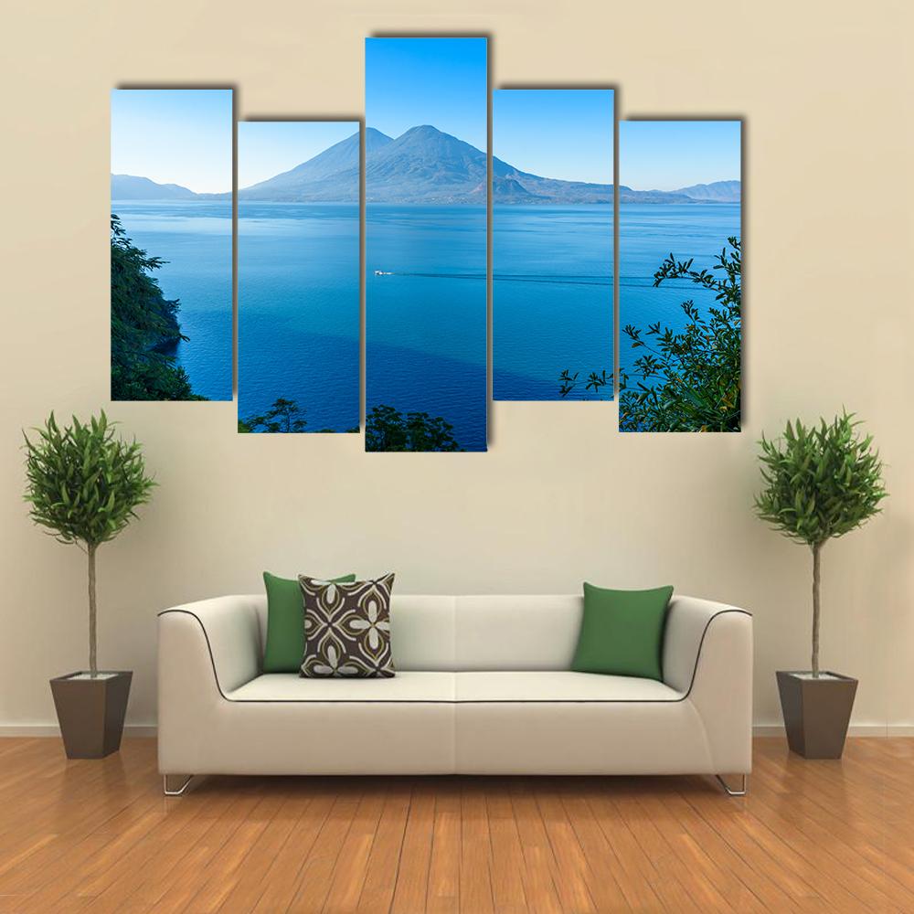 View From Lake Atitlan Canvas Wall Art-5 Pop-Gallery Wrap-32" x 21"-Tiaracle