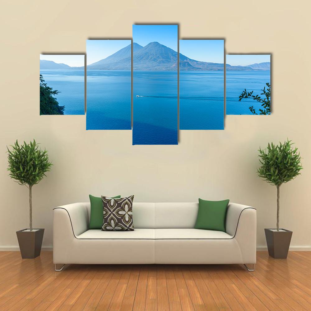 View From Lake Atitlan Canvas Wall Art-5 Star-Gallery Wrap-42" x 21"-Tiaracle