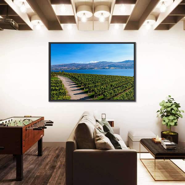 View From Mission Hill Winery Of Lake Okanagan Canvas Wall Art-3 Horizontal-Gallery Wrap-25" x 16"-Tiaracle