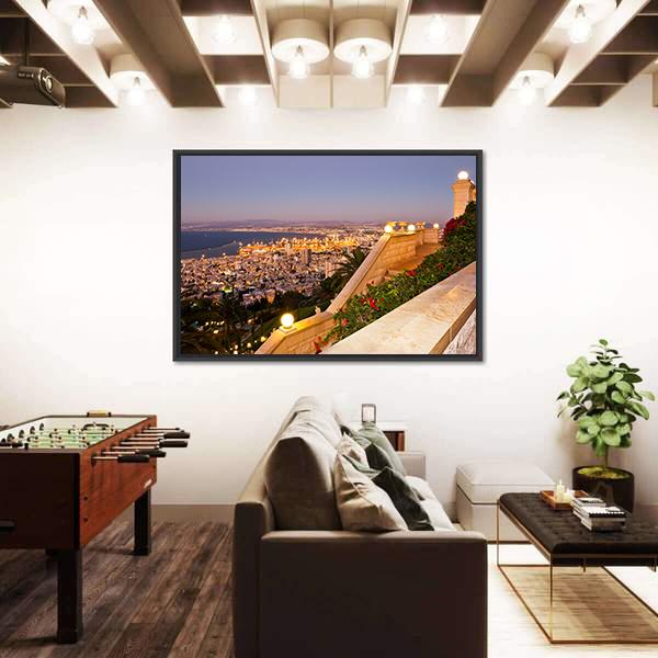 View From Mount Carmel To Port Canvas Wall Art-3 Horizontal-Gallery Wrap-25" x 16"-Tiaracle