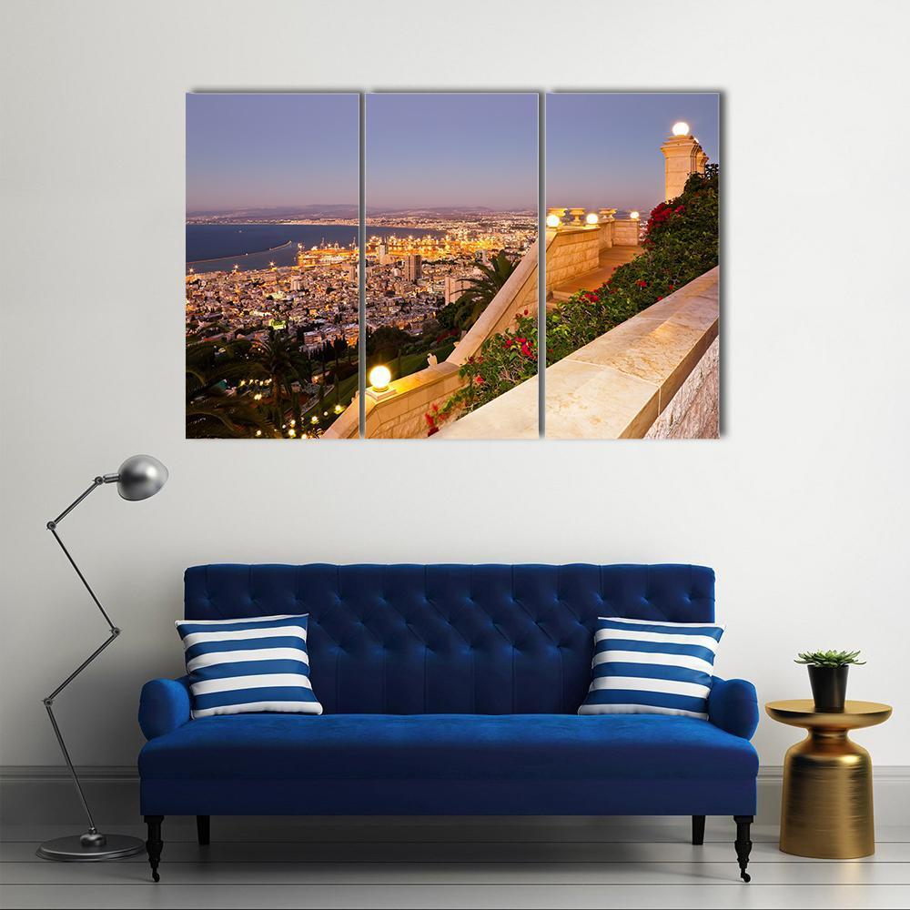 View From Mount Carmel To Port Canvas Wall Art-3 Horizontal-Gallery Wrap-37" x 24"-Tiaracle