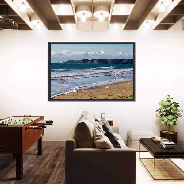 View From Tenby South Beach Canvas Wall Art-3 Horizontal-Gallery Wrap-25" x 16"-Tiaracle