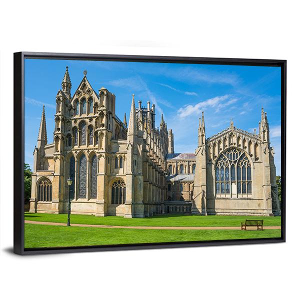 View Of A Cathedral In Ely Canvas Wall Art-3 Horizontal-Gallery Wrap-25" x 16"-Tiaracle