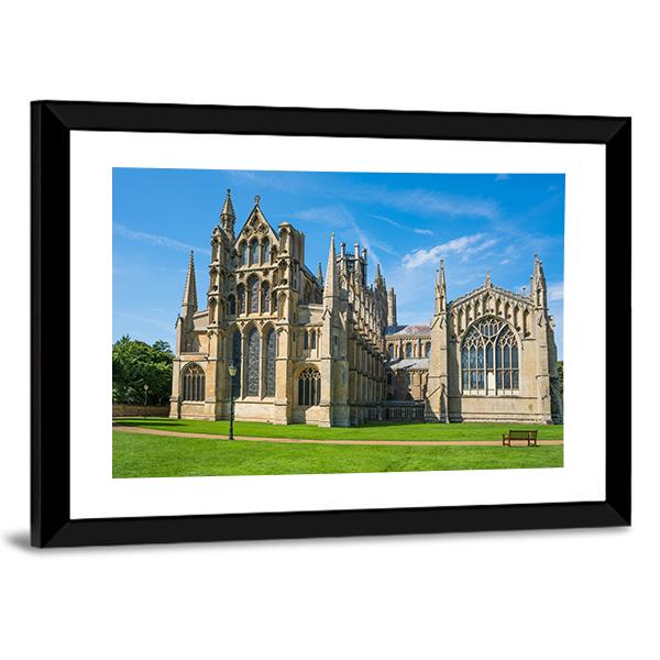 View Of A Cathedral In Ely Canvas Wall Art-3 Horizontal-Gallery Wrap-25" x 16"-Tiaracle