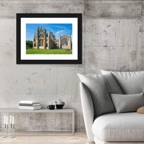 View Of A Cathedral In Ely Canvas Wall Art-3 Horizontal-Gallery Wrap-25" x 16"-Tiaracle