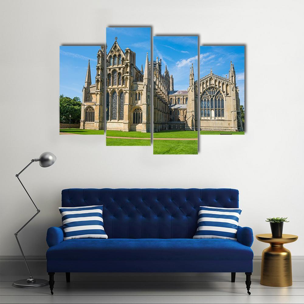 View Of A Cathedral In Ely Canvas Wall Art-4 Pop-Gallery Wrap-50" x 32"-Tiaracle