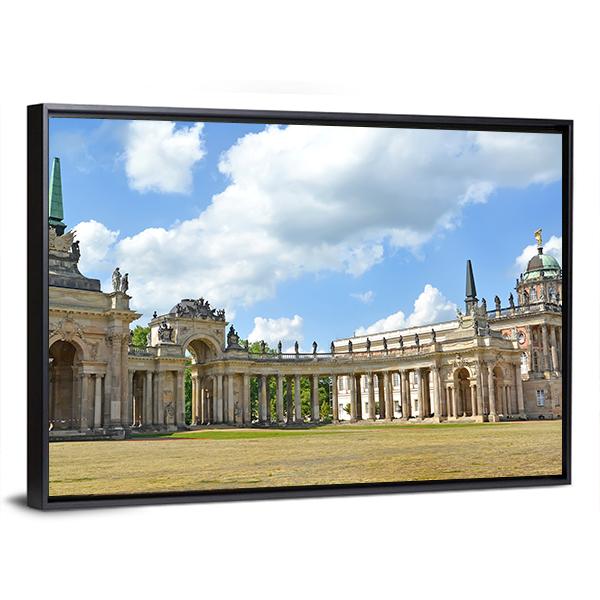 View Of A Colonnade And The New Palace Canvas Wall Art-3 Horizontal-Gallery Wrap-25" x 16"-Tiaracle