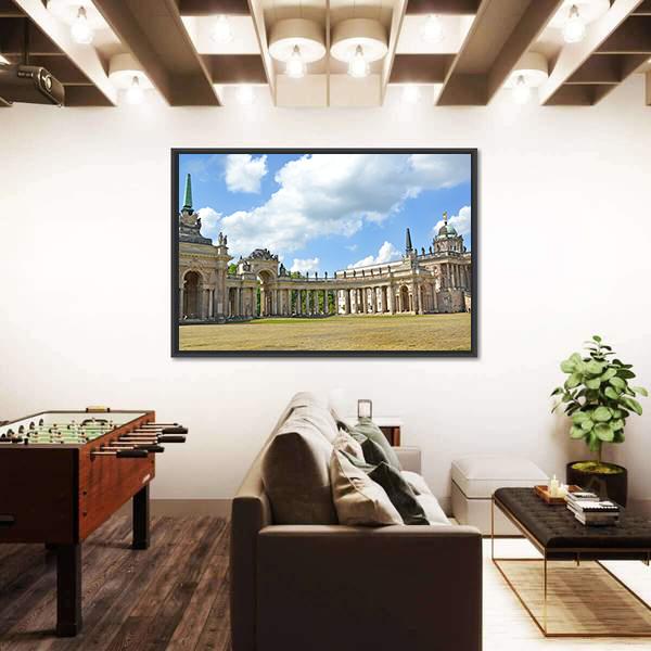 View Of A Colonnade And The New Palace Canvas Wall Art-3 Horizontal-Gallery Wrap-25" x 16"-Tiaracle