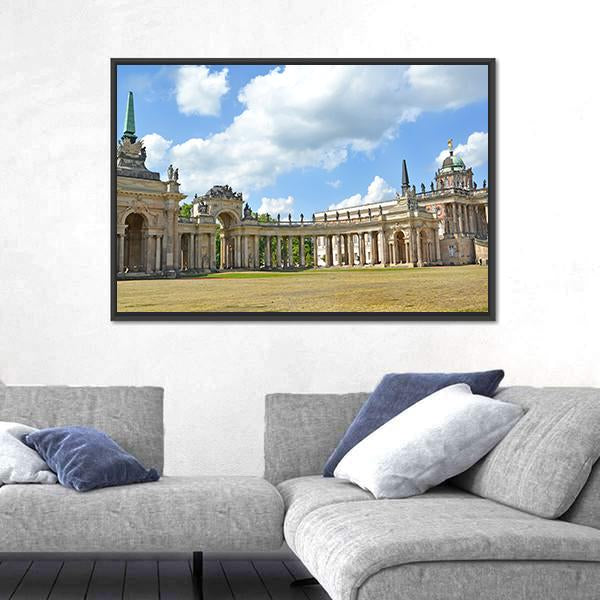 View Of A Colonnade And The New Palace Canvas Wall Art-3 Horizontal-Gallery Wrap-25" x 16"-Tiaracle