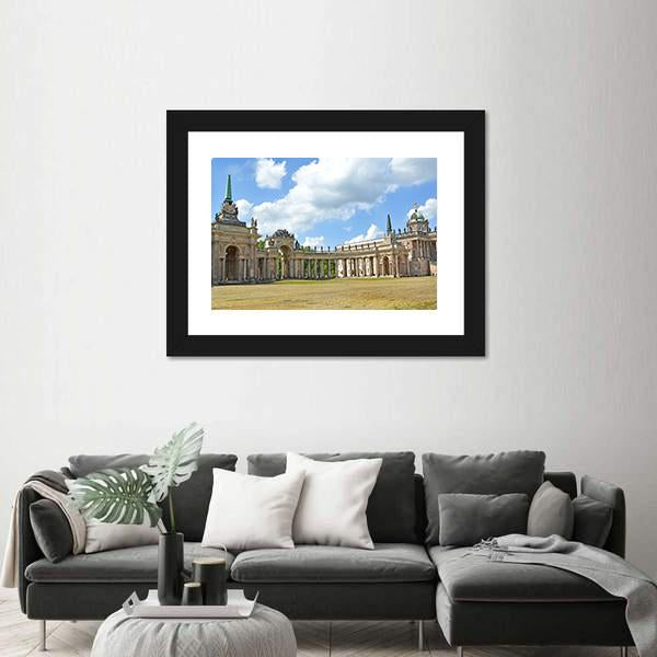 View Of A Colonnade And The New Palace Canvas Wall Art-3 Horizontal-Gallery Wrap-25" x 16"-Tiaracle