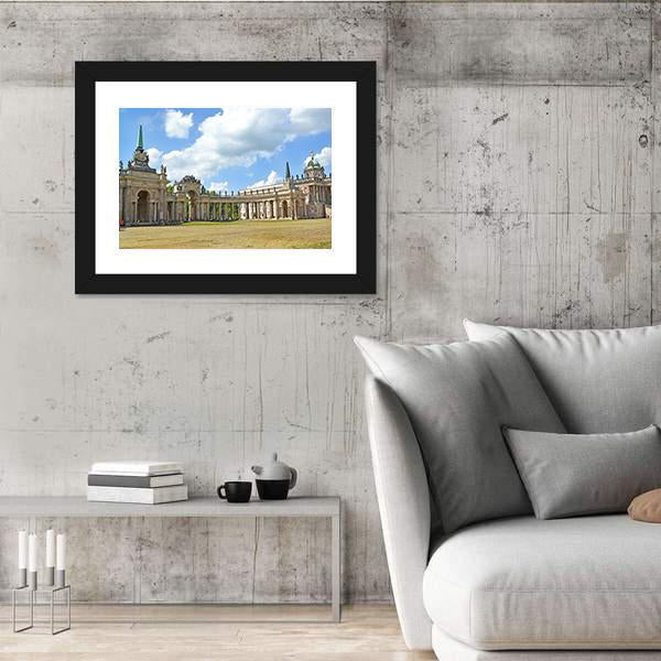 View Of A Colonnade And The New Palace Canvas Wall Art-3 Horizontal-Gallery Wrap-25" x 16"-Tiaracle