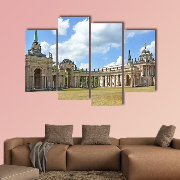 View Of A Colonnade And The New Palace Canvas Wall Art-4 Pop-Gallery Wrap-50" x 32"-Tiaracle
