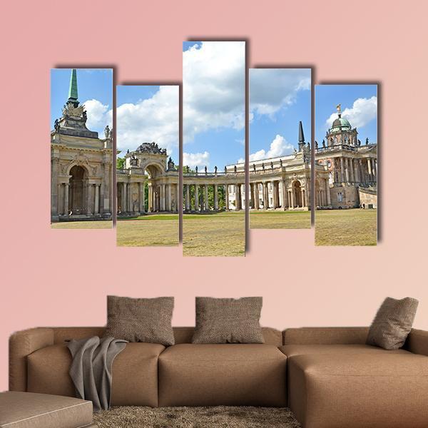 View Of A Colonnade And The New Palace Canvas Wall Art-5 Pop-Gallery Wrap-47" x 32"-Tiaracle