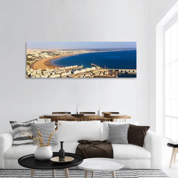 Agadir Cityscape Panoramic Canvas Wall Art-1 Piece-36" x 12"-Tiaracle