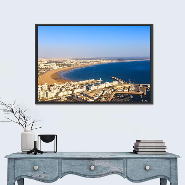 Agadir Cityscape Panoramic Canvas Wall Art-1 Piece-36" x 12"-Tiaracle