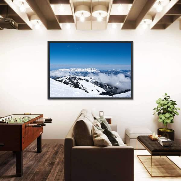 View Of Alps From Mountain Above Kitzbuhel Canvas Wall Art-3 Horizontal-Gallery Wrap-25" x 16"-Tiaracle