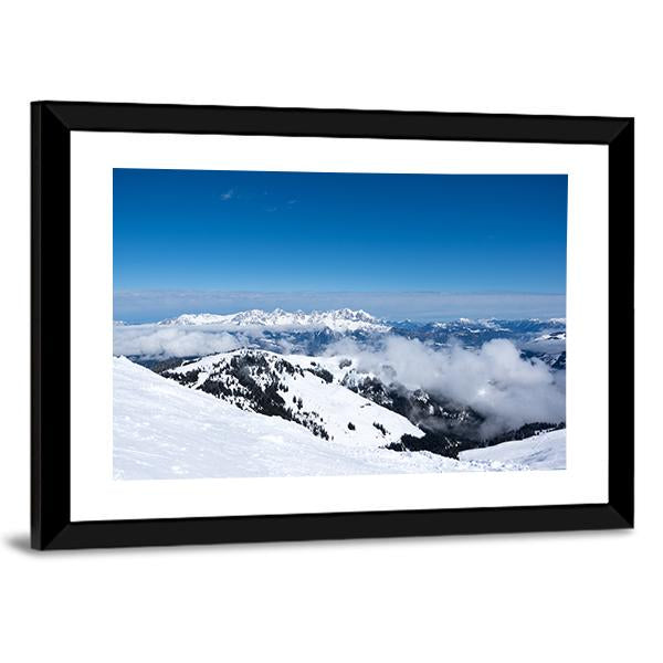 View Of Alps From Mountain Above Kitzbuhel Canvas Wall Art-3 Horizontal-Gallery Wrap-25" x 16"-Tiaracle