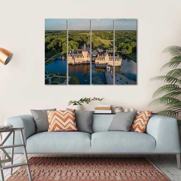 View Of Anholt Castle Canvas Wall Art-4 Horizontal-Gallery Wrap-34" x 24"-Tiaracle