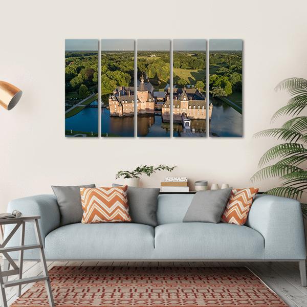 View Of Anholt Castle Canvas Wall Art-5 Horizontal-Gallery Wrap-22" x 12"-Tiaracle