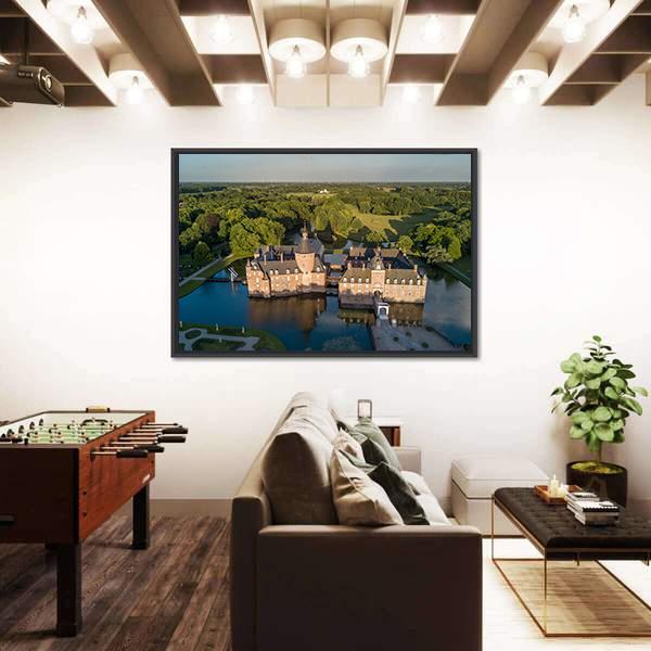 View Of Anholt Castle Canvas Wall Art-3 Horizontal-Gallery Wrap-25" x 16"-Tiaracle