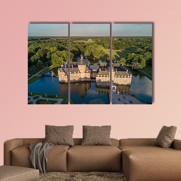View Of Anholt Castle Canvas Wall Art-5 Star-Gallery Wrap-62" x 32"-Tiaracle