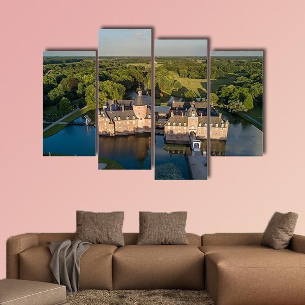 View Of Anholt Castle Canvas Wall Art-4 Pop-Gallery Wrap-50" x 32"-Tiaracle