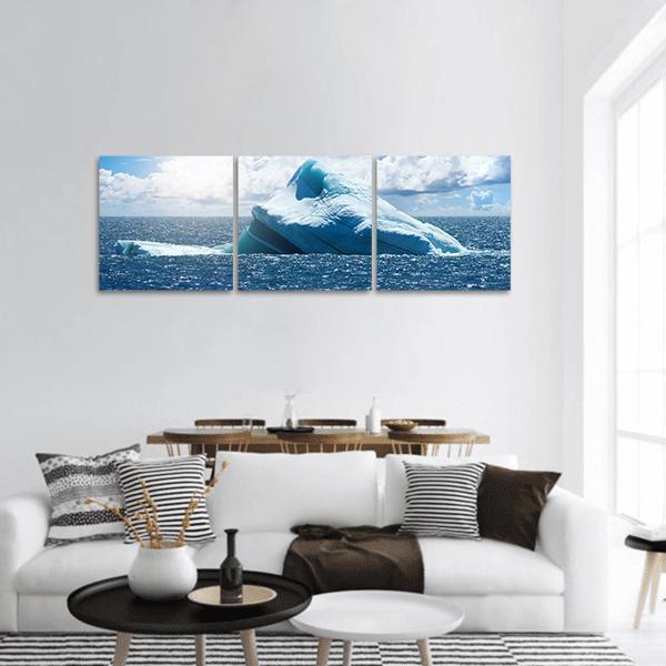 View Of Atlantic Ocean Panoramic Canvas Wall Art-3 Piece-25" x 08"-Tiaracle