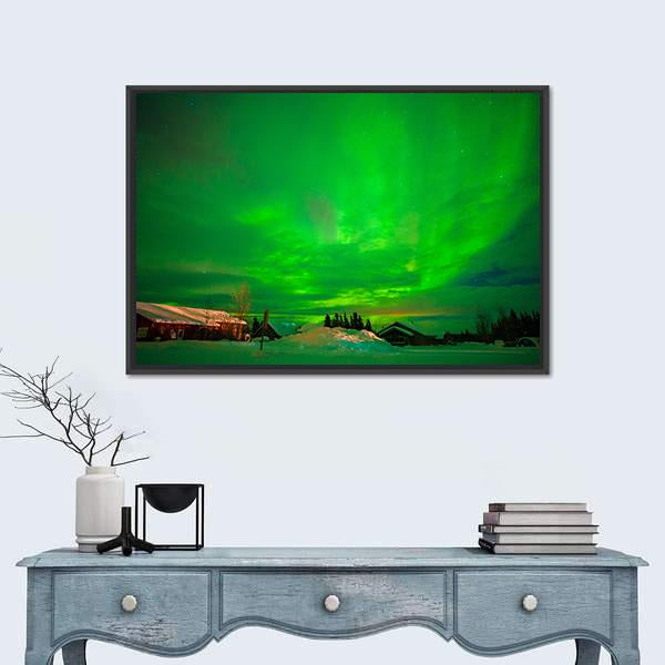 View Of Aurora Canvas Wall Art-1 Piece-Floating Frame-24" x 16"-Tiaracle