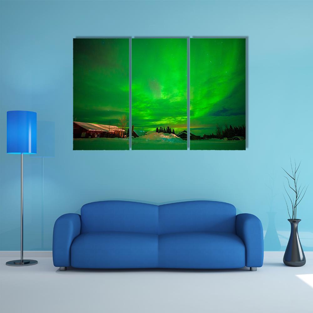 View Of Aurora Canvas Wall Art-3 Horizontal-Gallery Wrap-25" x 16"-Tiaracle