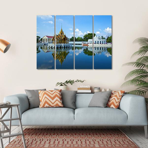 Bang Pa In Palace Thailand Canvas Wall Art-4 Horizontal-Gallery Wrap-34" x 24"-Tiaracle