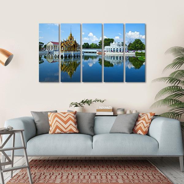 Bang Pa In Palace Thailand Canvas Wall Art-5 Horizontal-Gallery Wrap-22" x 12"-Tiaracle