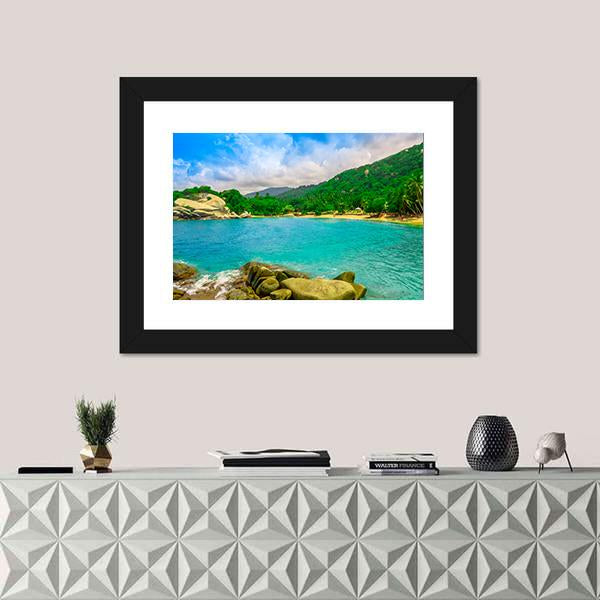 View Of Beach At Cabo San Juan Canvas Wall Art-1 Piece-Framed Print-20" x 16"-Tiaracle