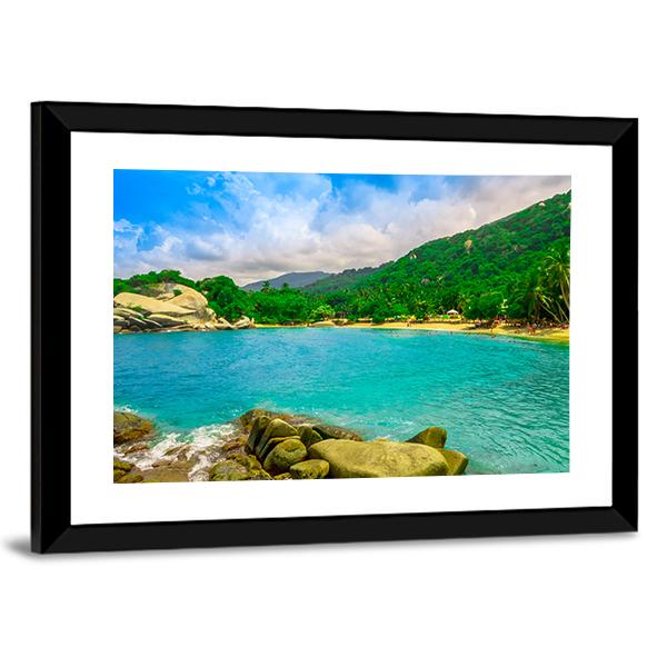 View Of Beach At Cabo San Juan Canvas Wall Art-3 Horizontal-Gallery Wrap-25" x 16"-Tiaracle